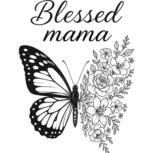 Blessed Mama Butterfly and Floral Artwork product