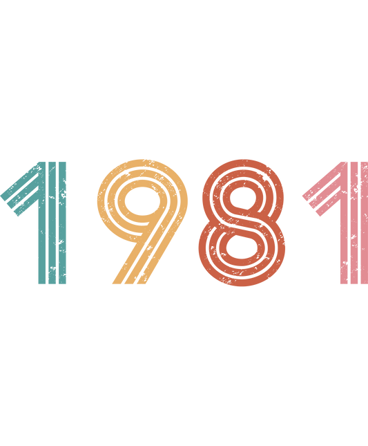 1981 Retro Vintage Year Colorful Design product