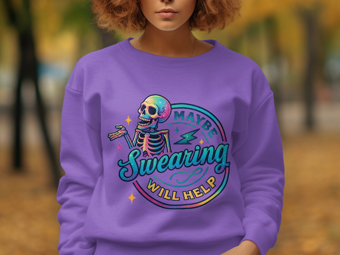 Maybe Swearing Will Help Graphic Unisex Sweatshirt