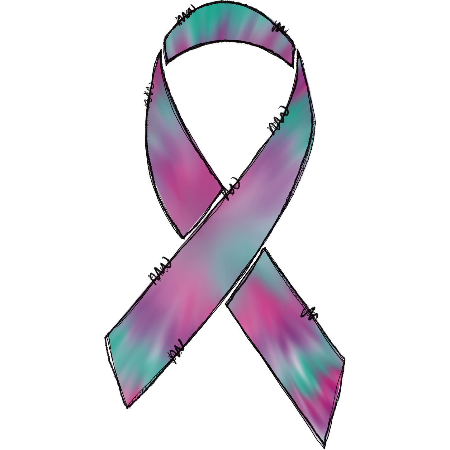 Multi-colored Awareness Ribbon with Unique Design