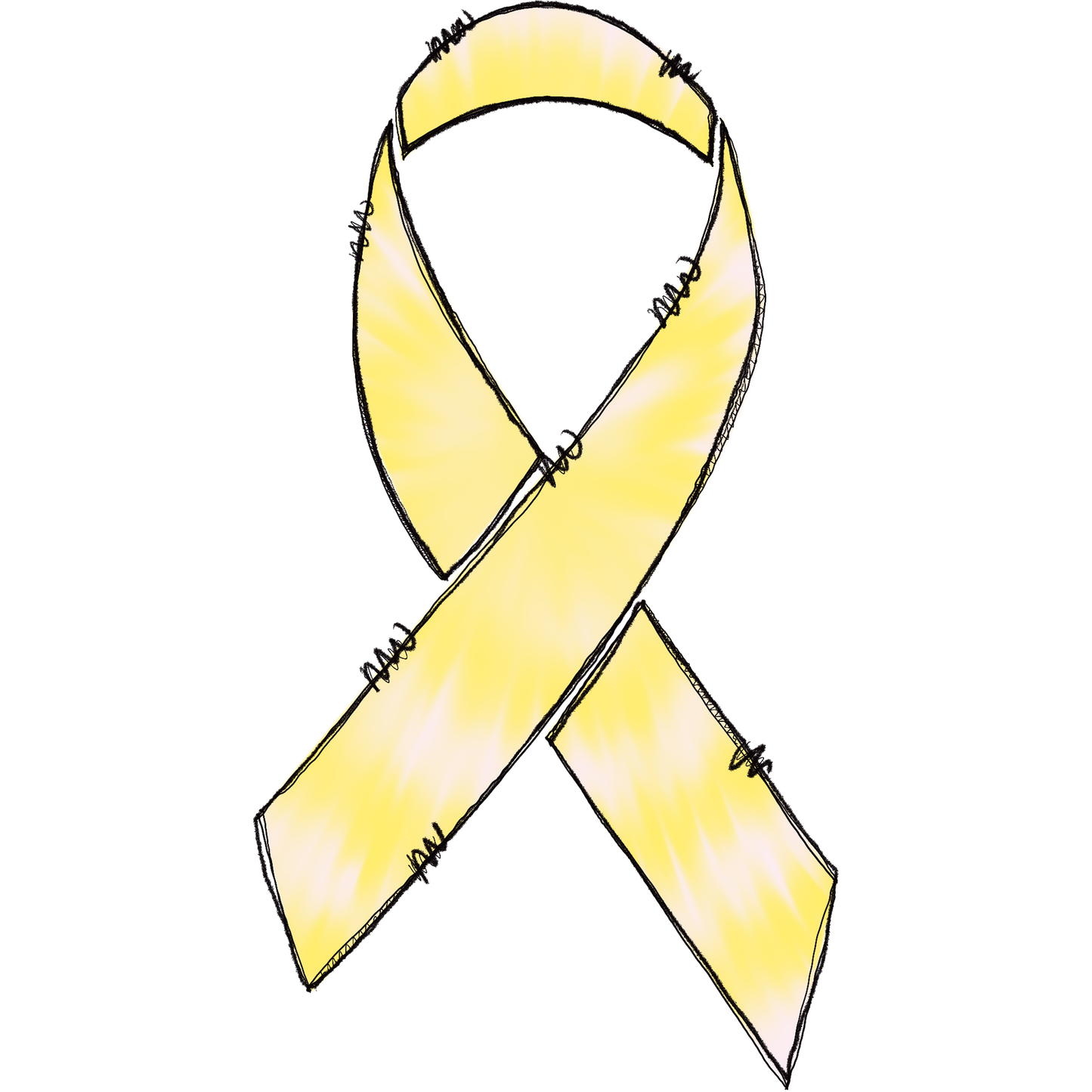 Support Awareness Yellow Ribbon Emblem Symbol
