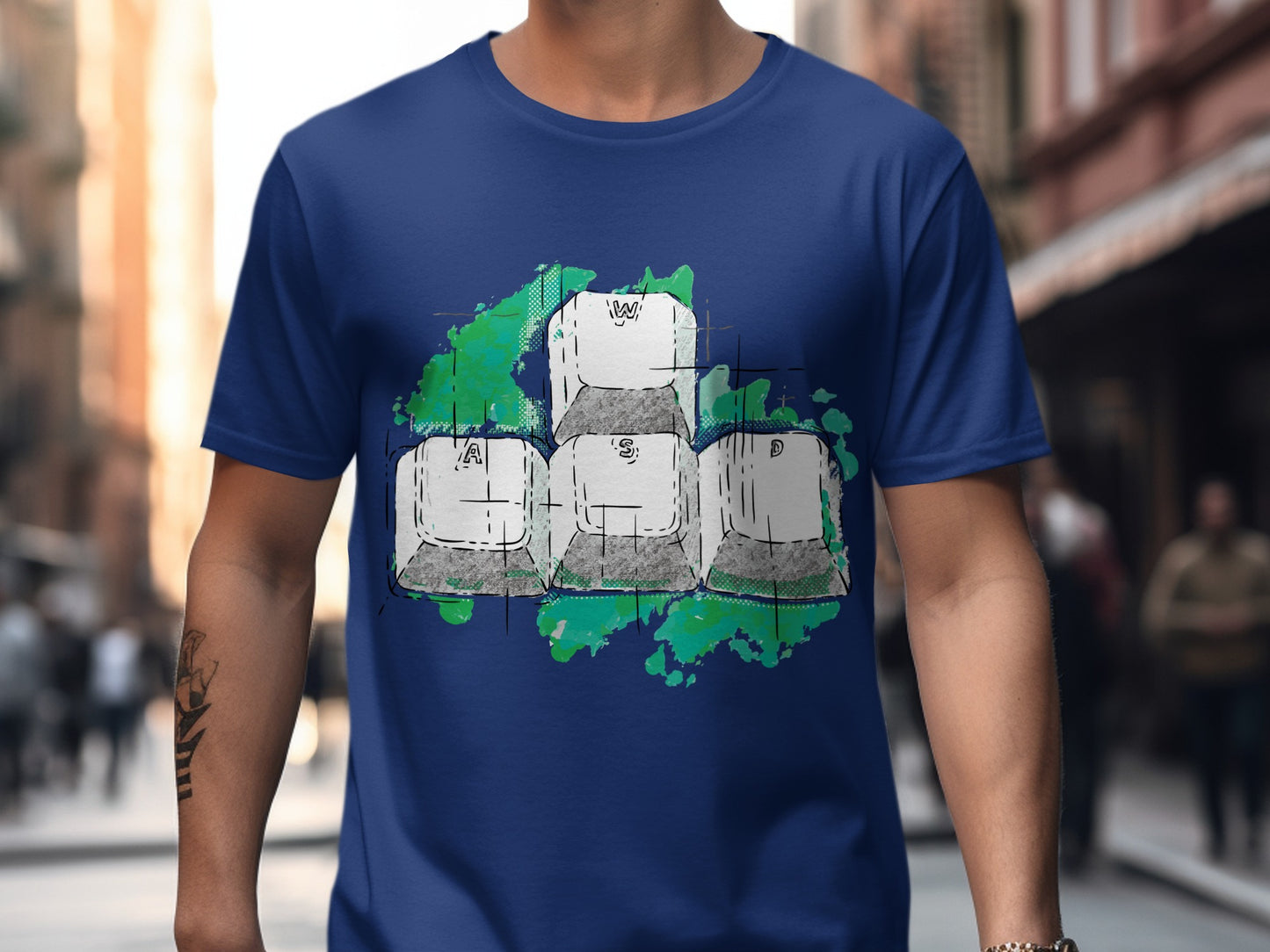Artistic Gaming Keyboard Concept Men's T-Shirt