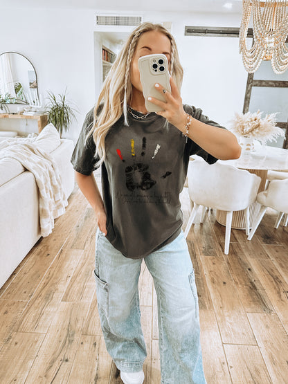 Handprint Graphic Tee in Relaxed Fit Style