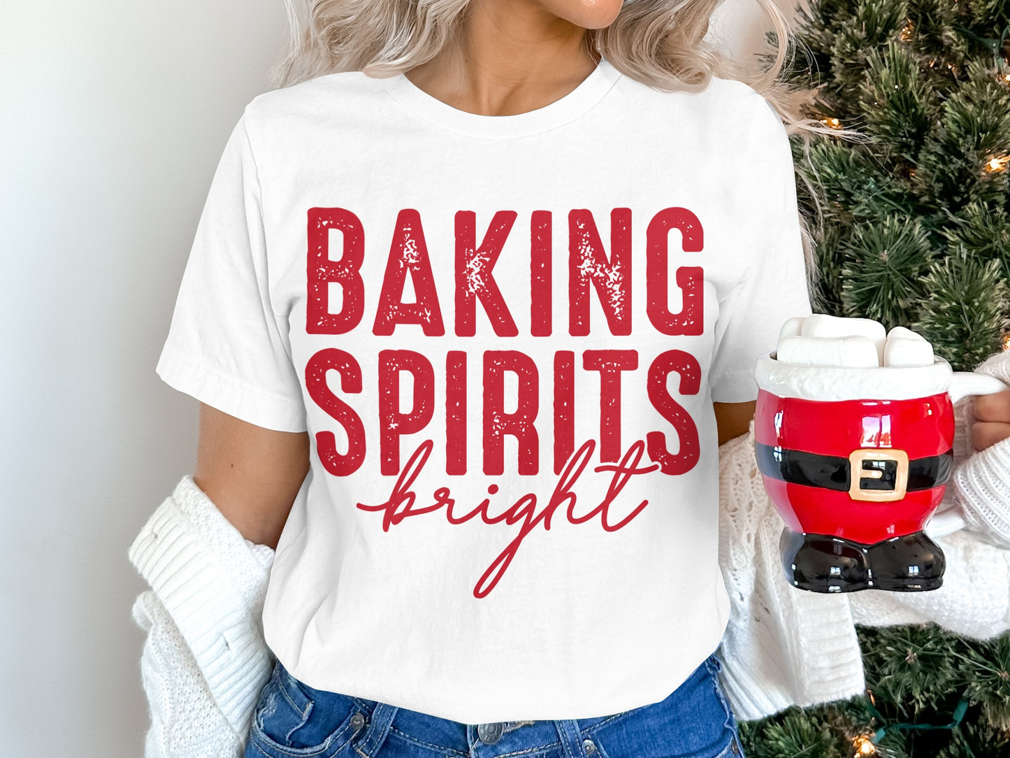 Baking Spirits Bright Festive T-shirt Christmas Top
