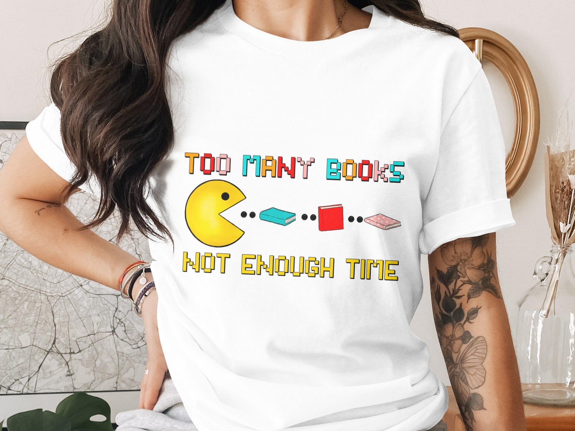 Too Many Books Not Enough Time Graphic T-shirt