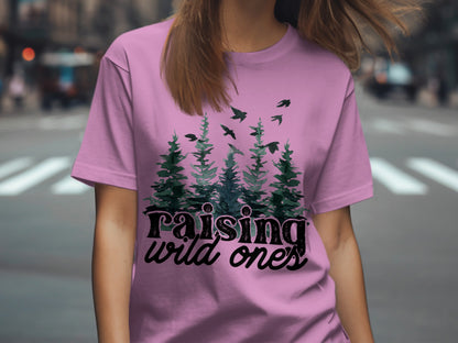 Raising Wild Ones Graphic T-Shirt for Nature Lovers