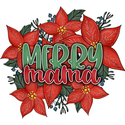Festive Merry Mama Poinsettia Holiday Season product