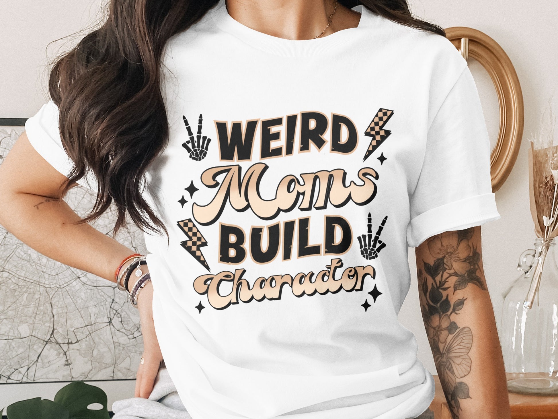 Weird Moms Build Character Graphic Tee