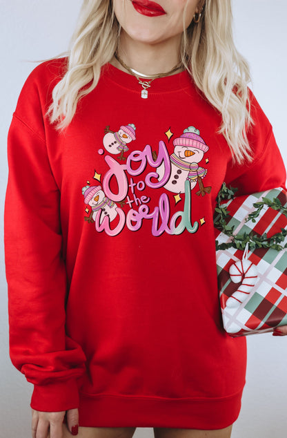 Joy to the World Red Holiday Season Sweatshirt