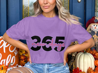 365 New Days Graphic Print Casual Shirt