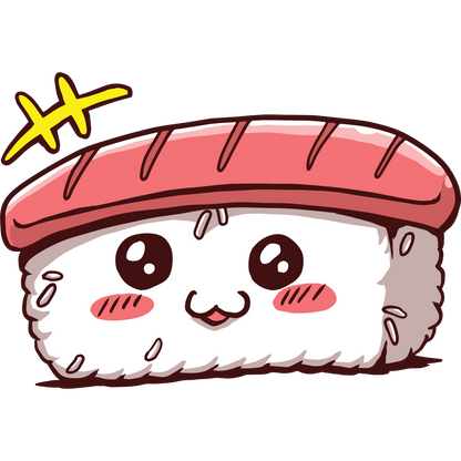 Cute Kawaii Sushi Cartoon Character Print Decor