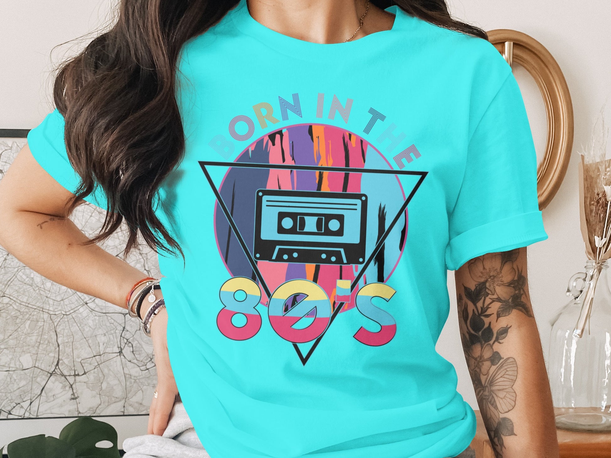 Born In The 80's Retro Cassette Graphic Tee