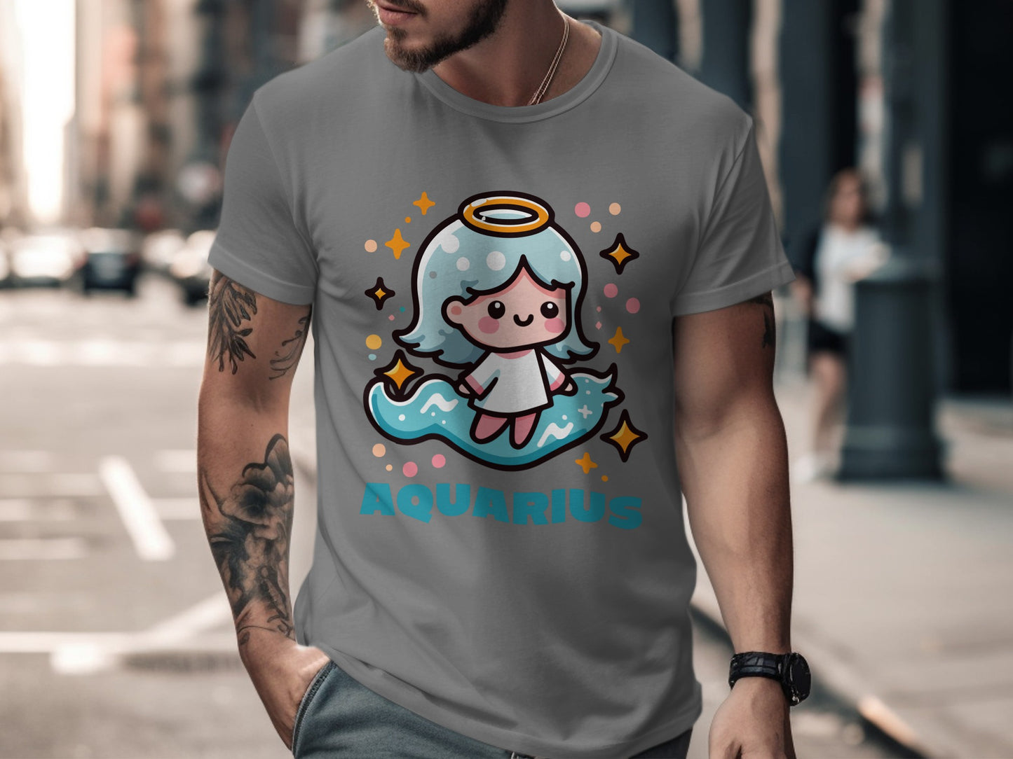 Aquarius Character Design T-Shirt for Fashion Lovers