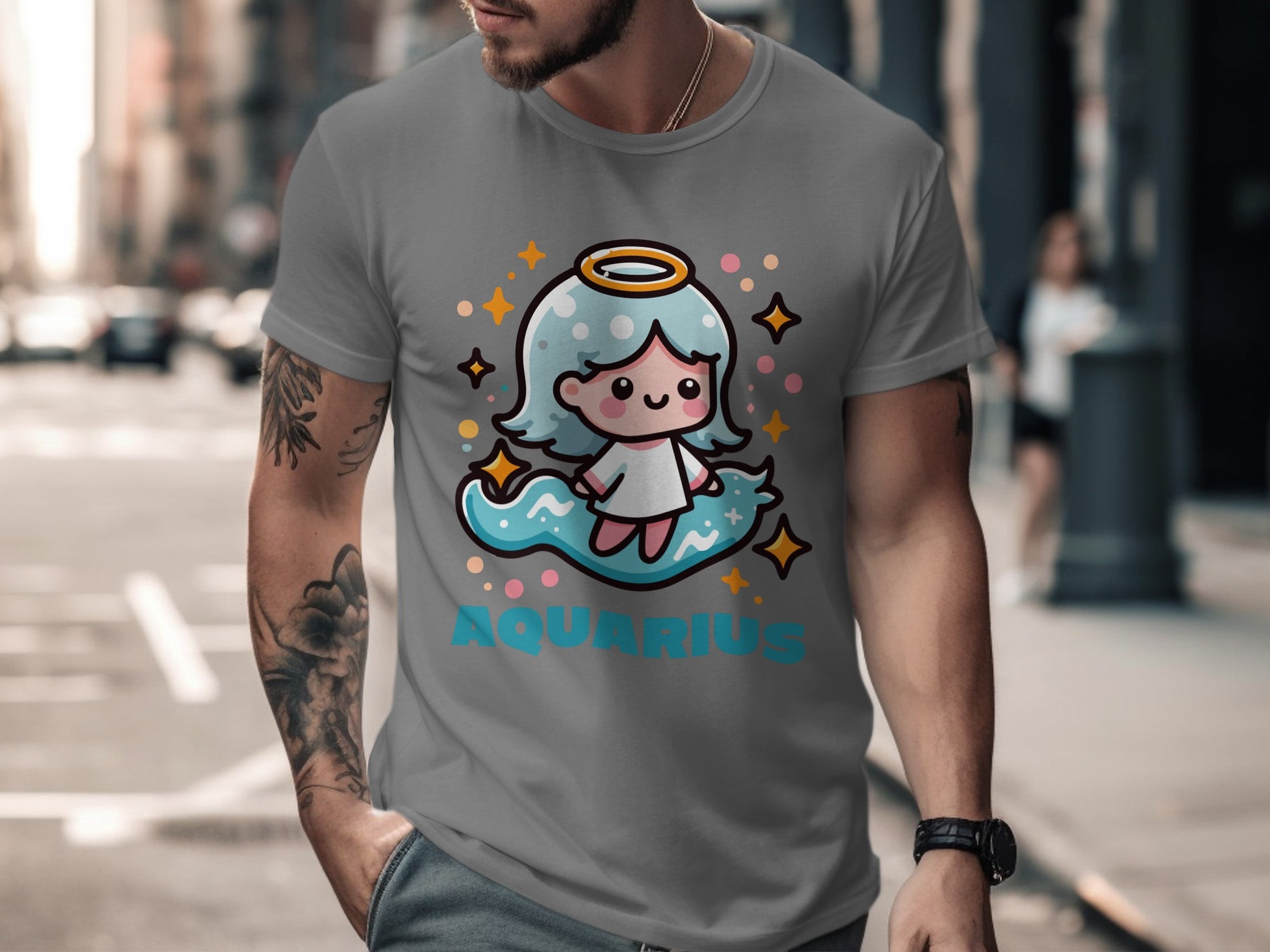 Aquarius Character Design T-Shirt for Fashion Lovers