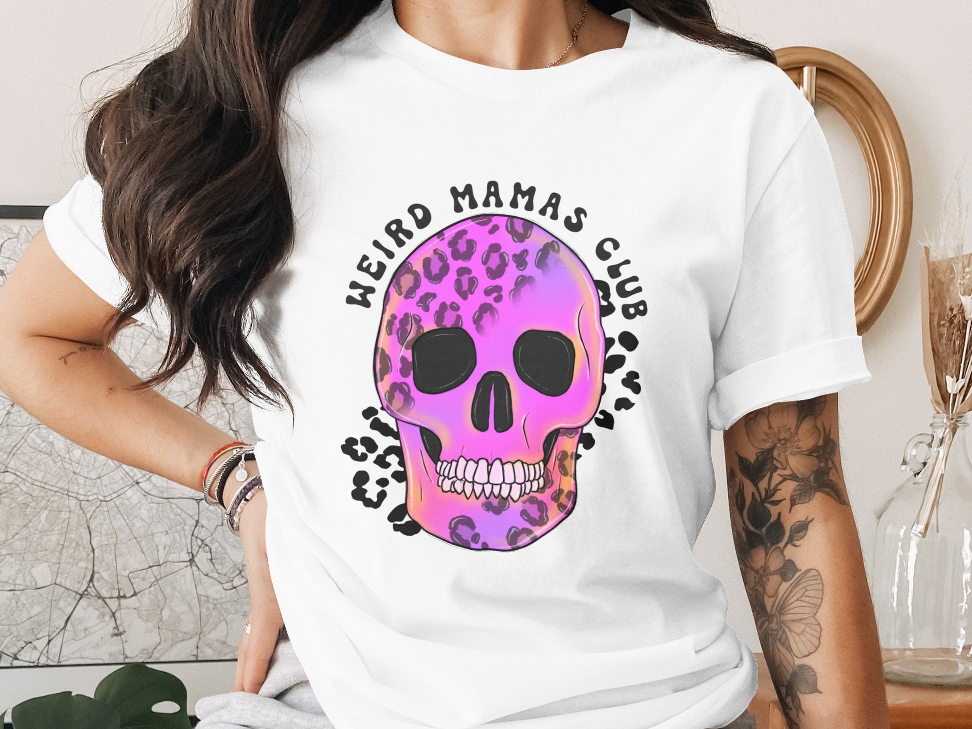 Weird Mamas Club Skull Graphic Tee