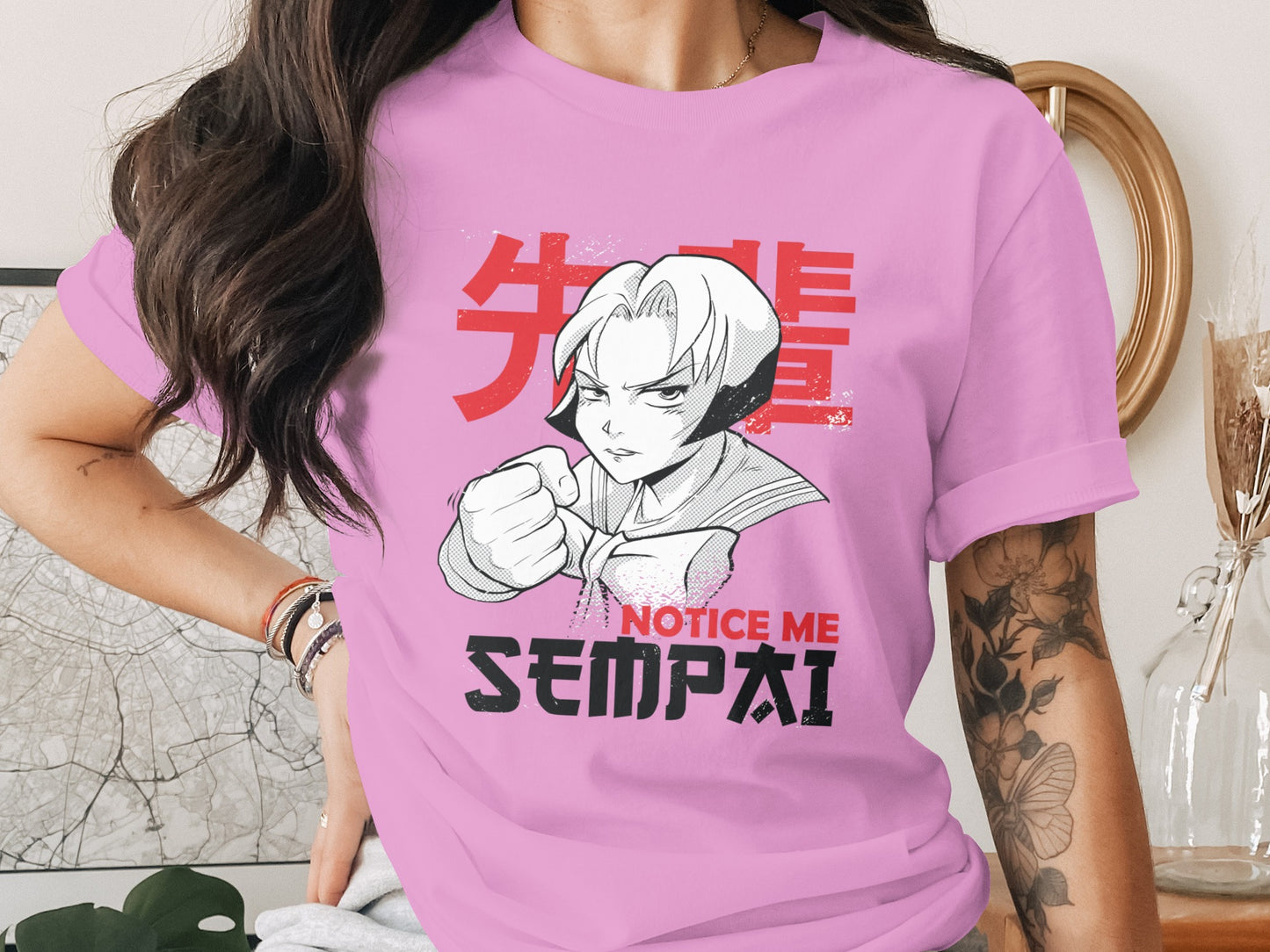 Notice Me Sempai Graphic T-shirt for Anime Fans