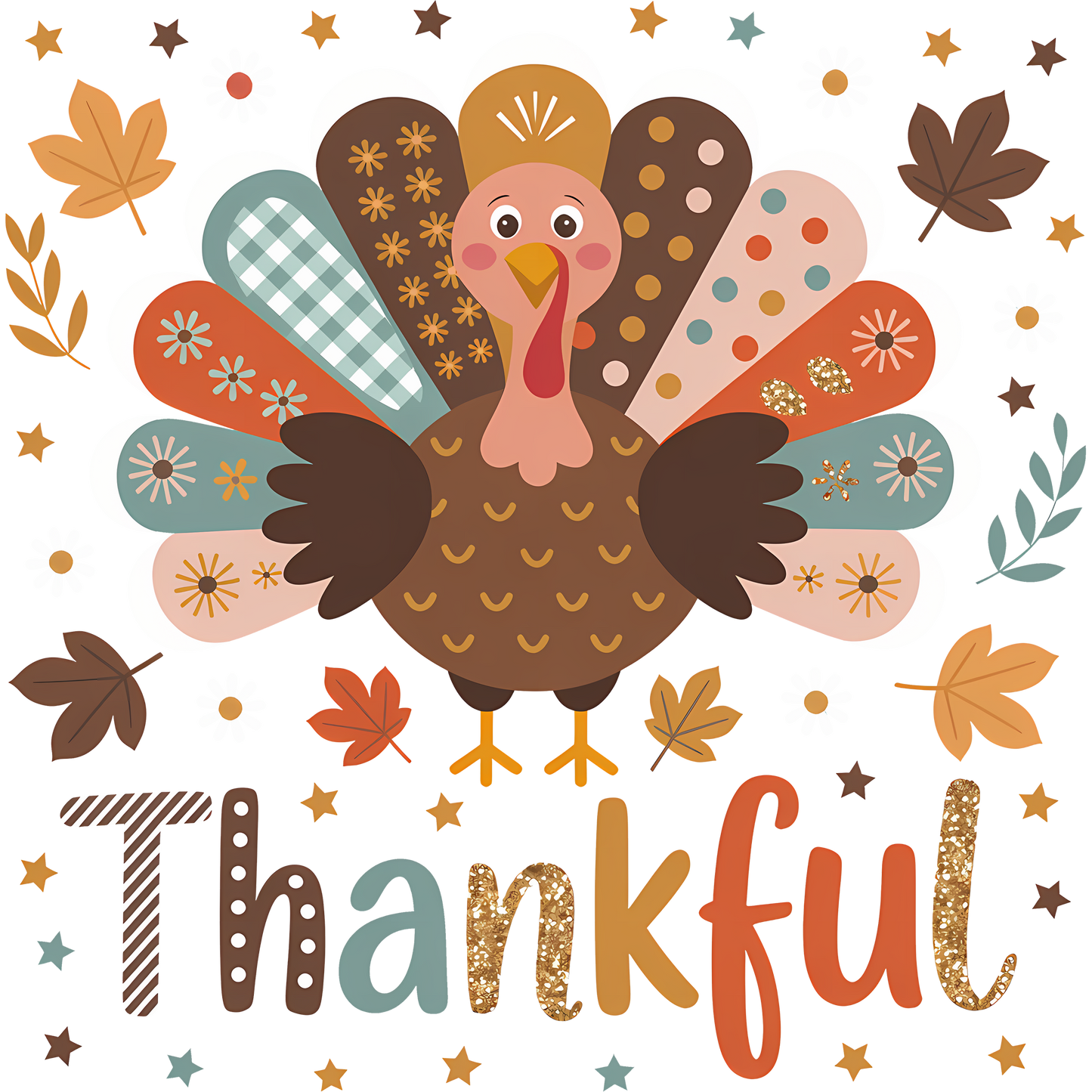 Festive Thanksgiving Thankful Turkey Decor