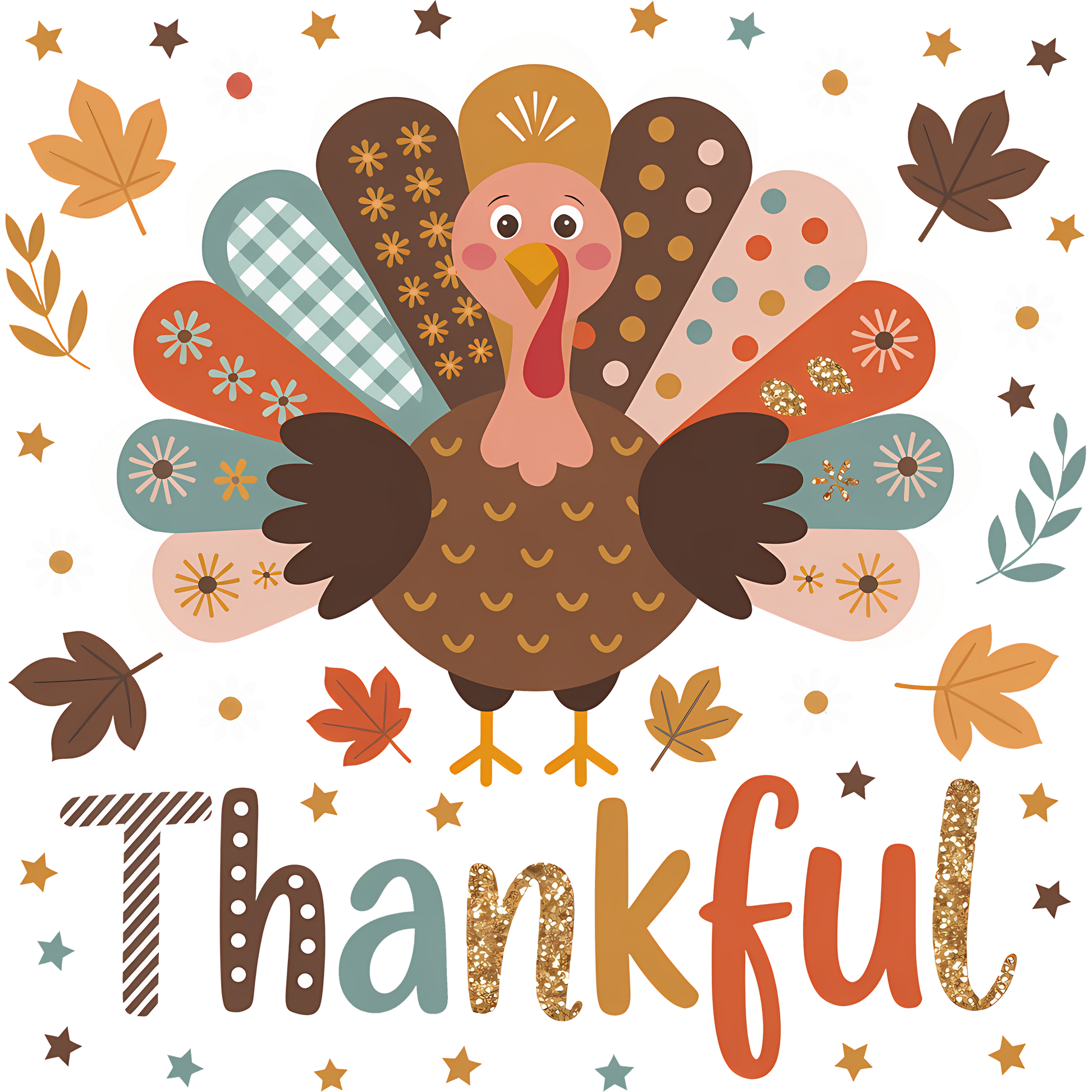 Festive Thanksgiving Thankful Turkey Decor