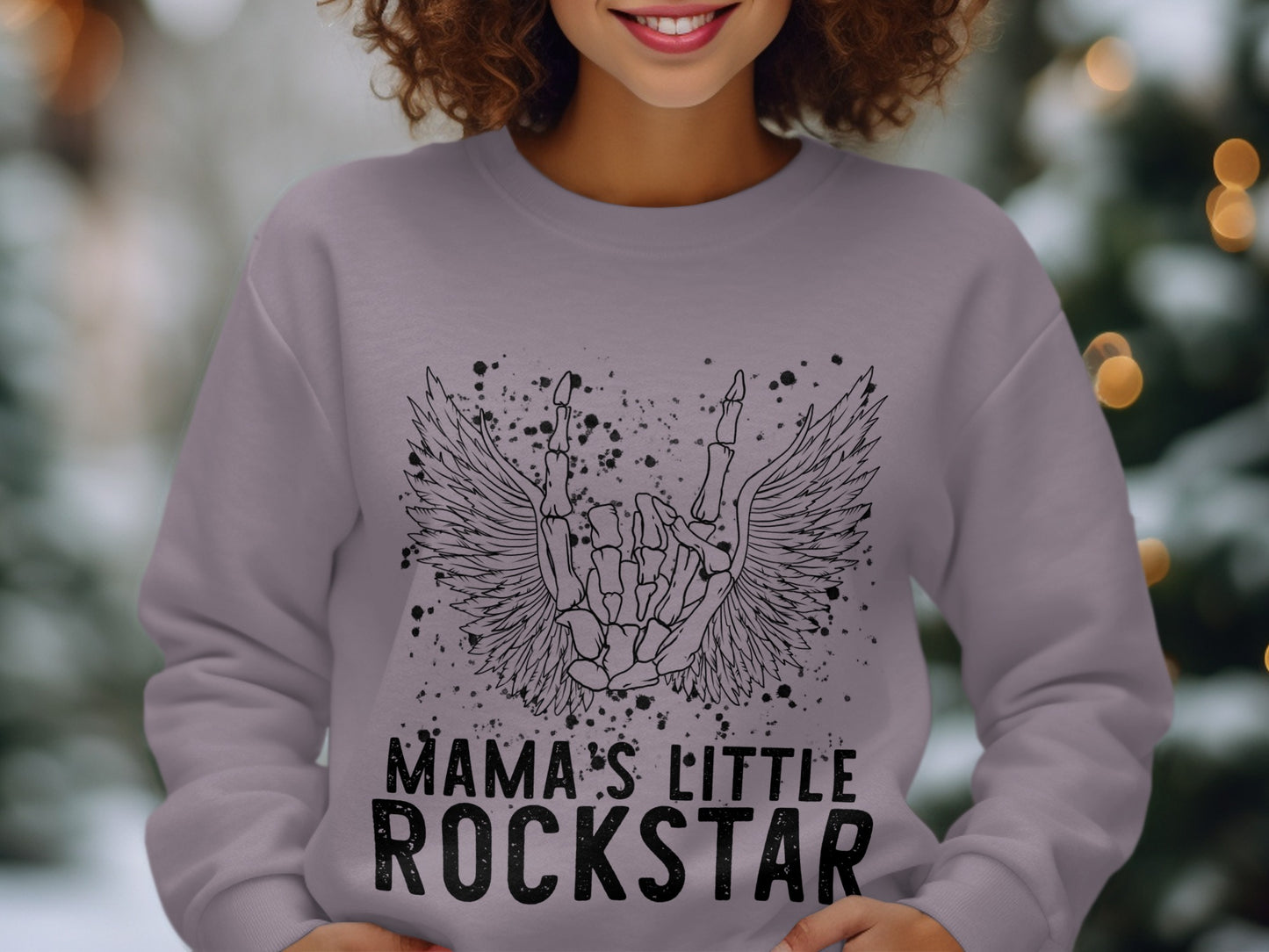 Mama's Little Rockstar Graphic Sweatshirt Product