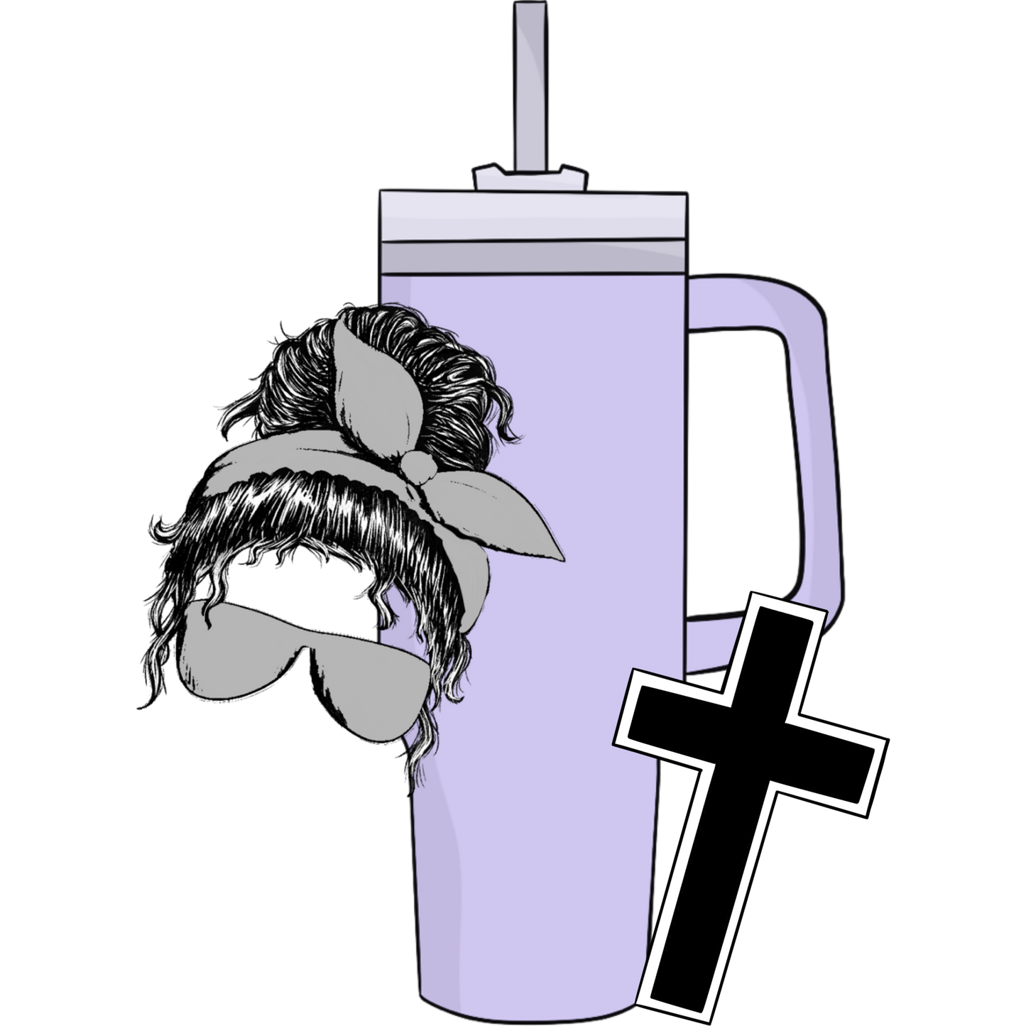 Stylish Christian Themed Tumbler with Fun Graphics