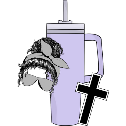 Stylish Christian Themed Tumbler with Fun Graphics