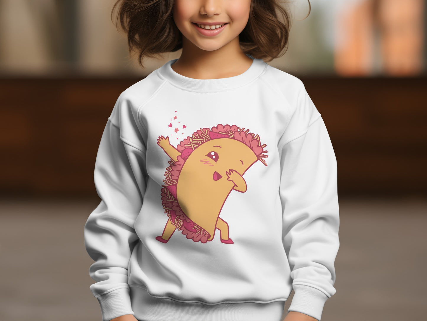 Dancing Taco Graphic Sweatshirt for Kids