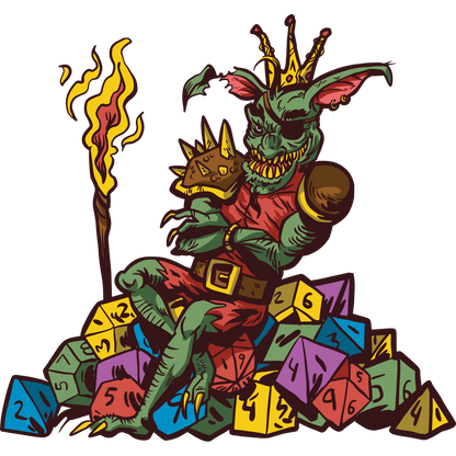 Fantasy Goblin King with Dice Collection Artwork