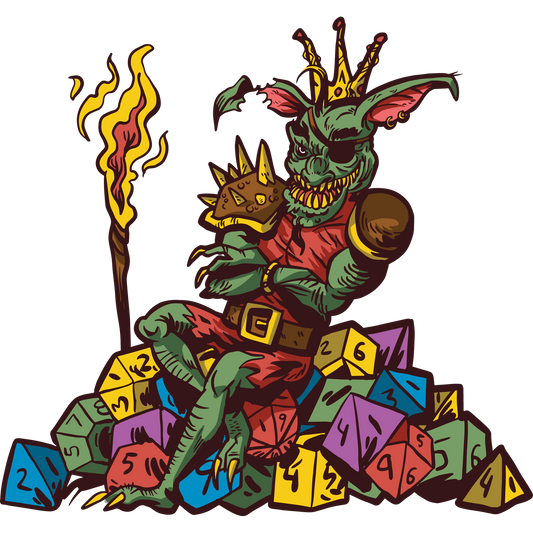 Fantasy Goblin King with Dice Collection Artwork