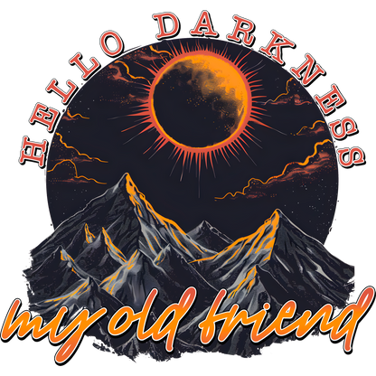 Hello Darkness My Old Friend Mountain Design Print