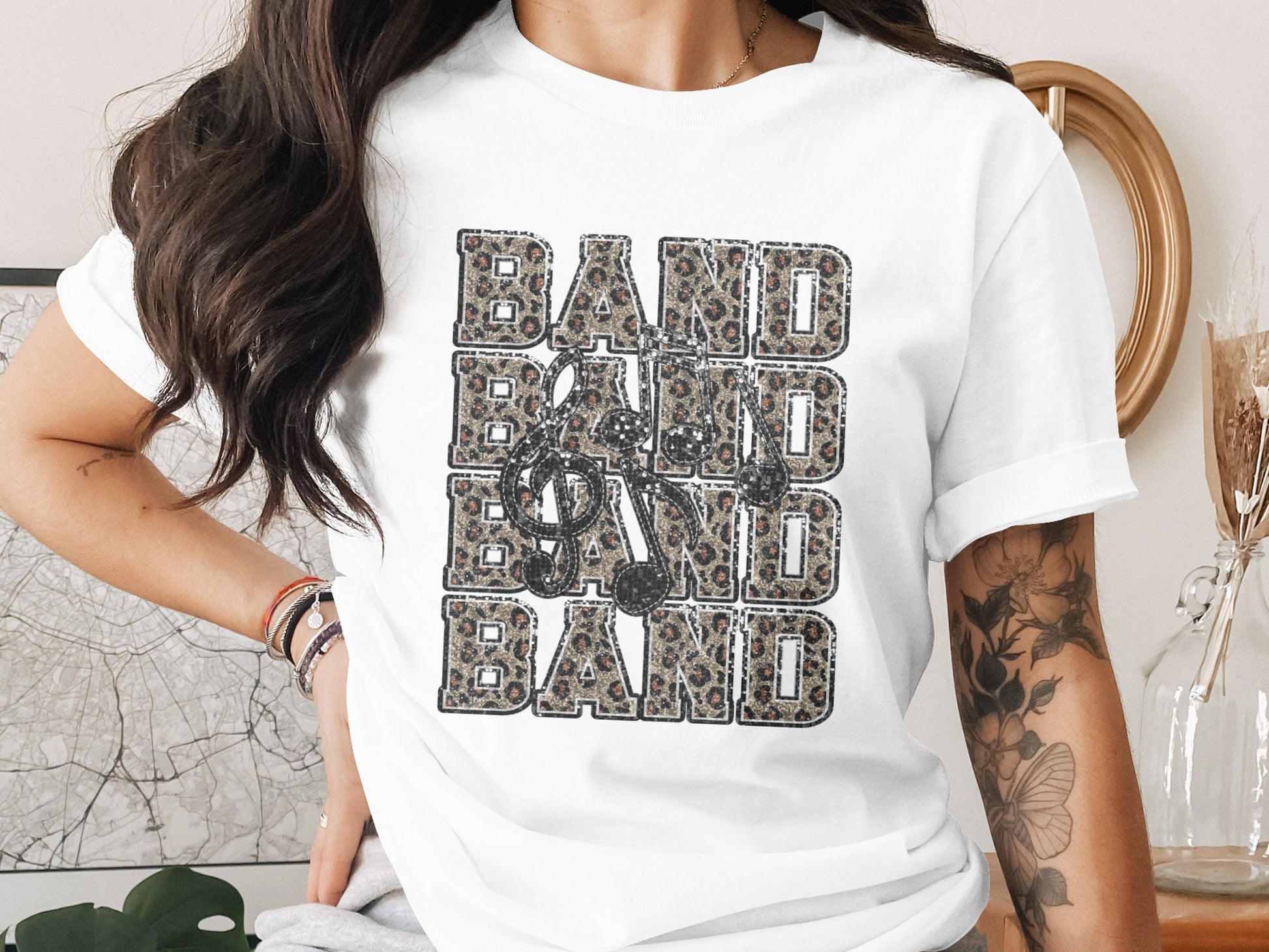 Trendy Band Graphic Tee with Stylish Design Top