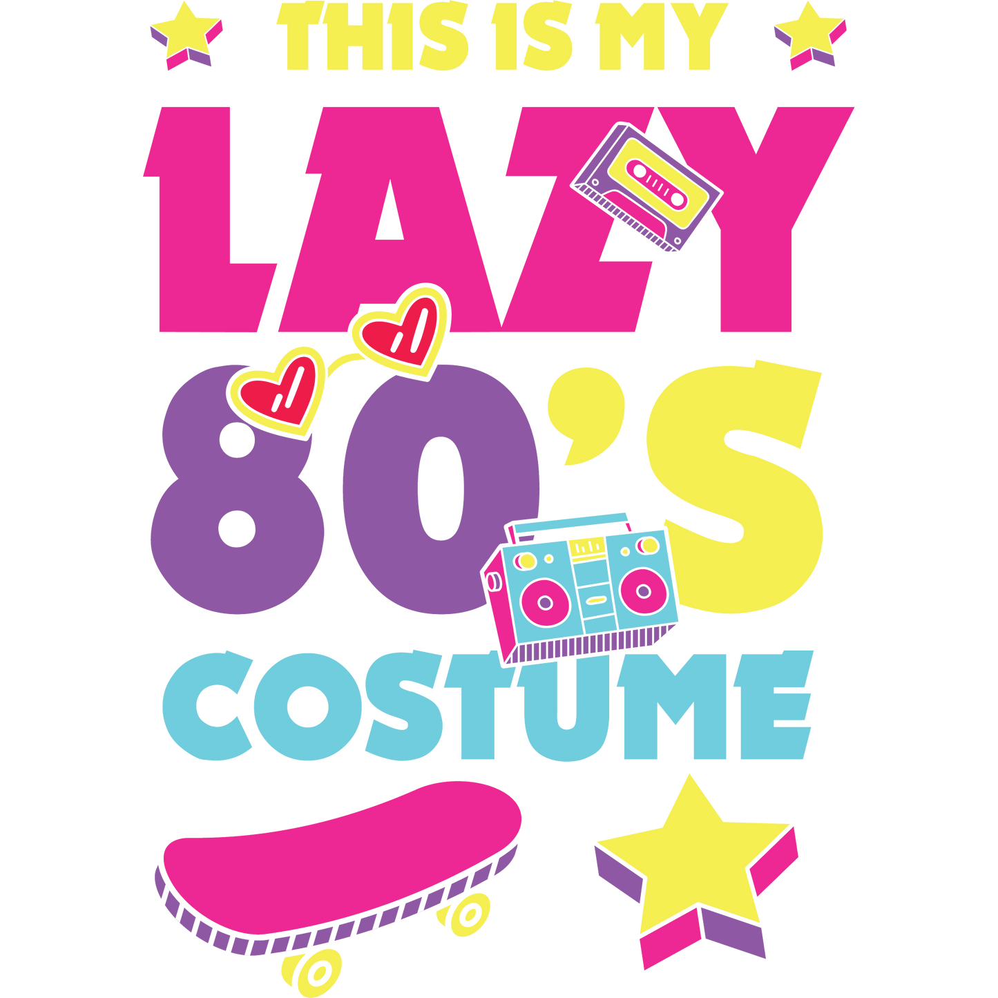 This Is My Lazy 80's Costume Skateboard product