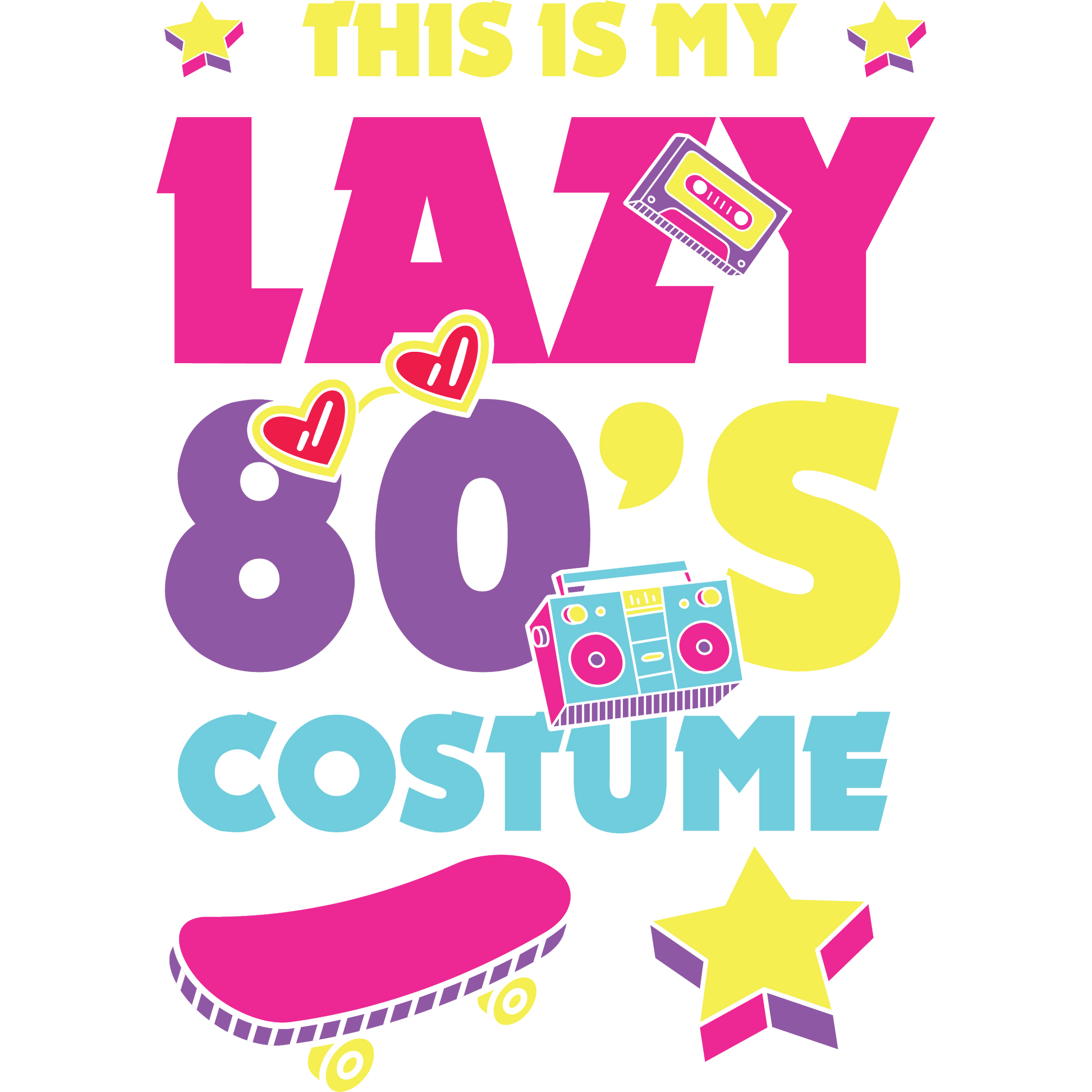 This Is My Lazy 80's Costume Skateboard product