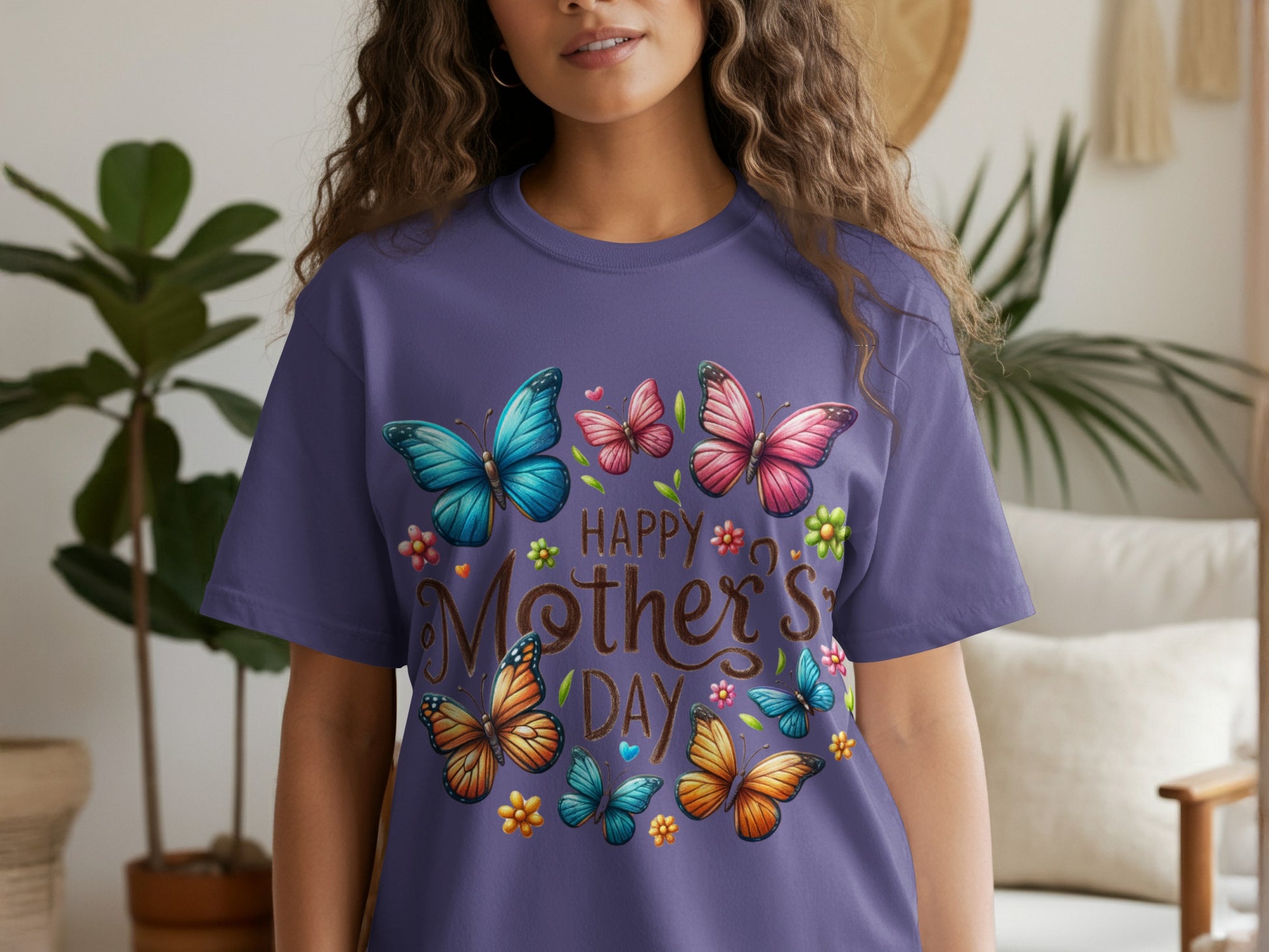 Happy Mother's Day Butterfly Graphic T-Shirt