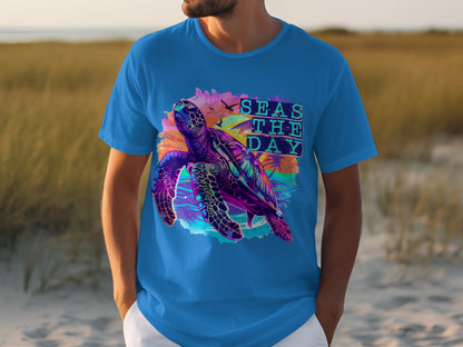 Seas the Day Turtle Beach Graphic Tee Product