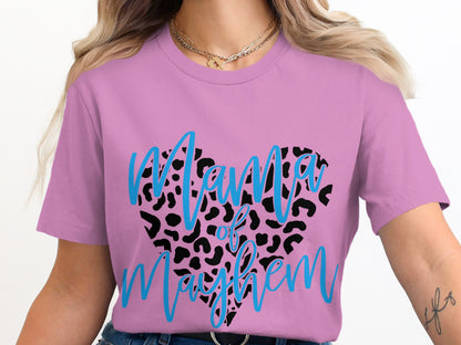 Mama of Mayhem Heart Leopard Print Shirt