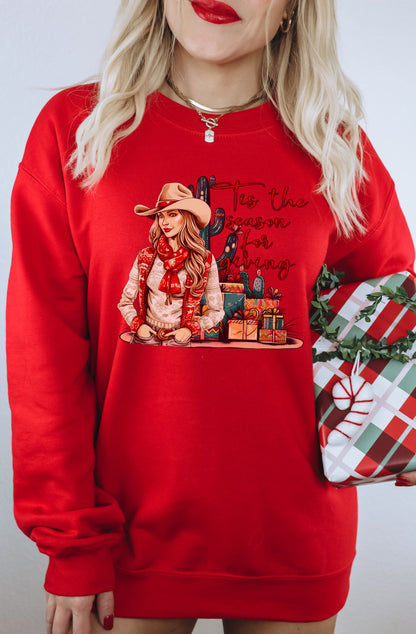 'Tis the Season to Be Cozy in a Festive Red Sweater