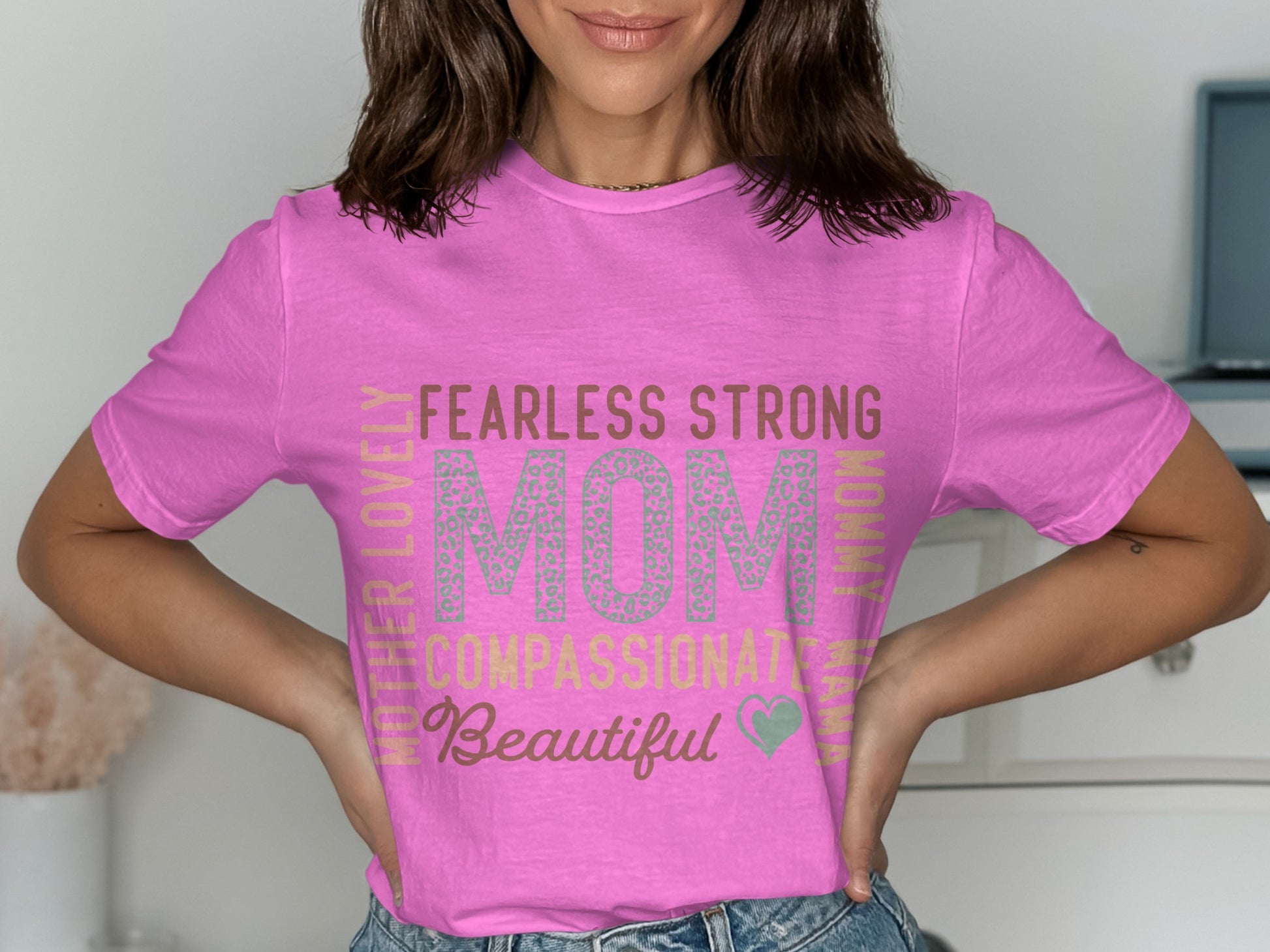Fearless Strong Mom Beautiful Inspirational Shirt