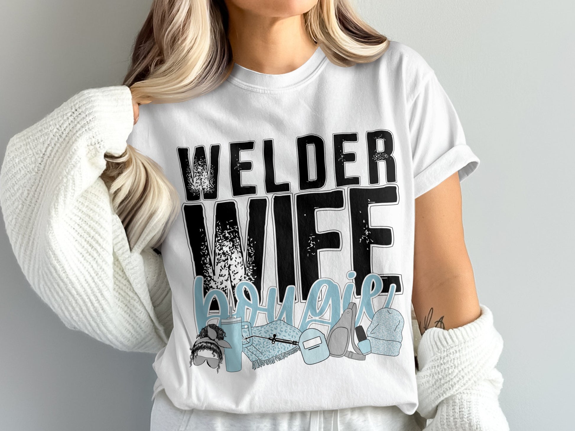Welder Wifey Bougie Graphic Tee Shirt