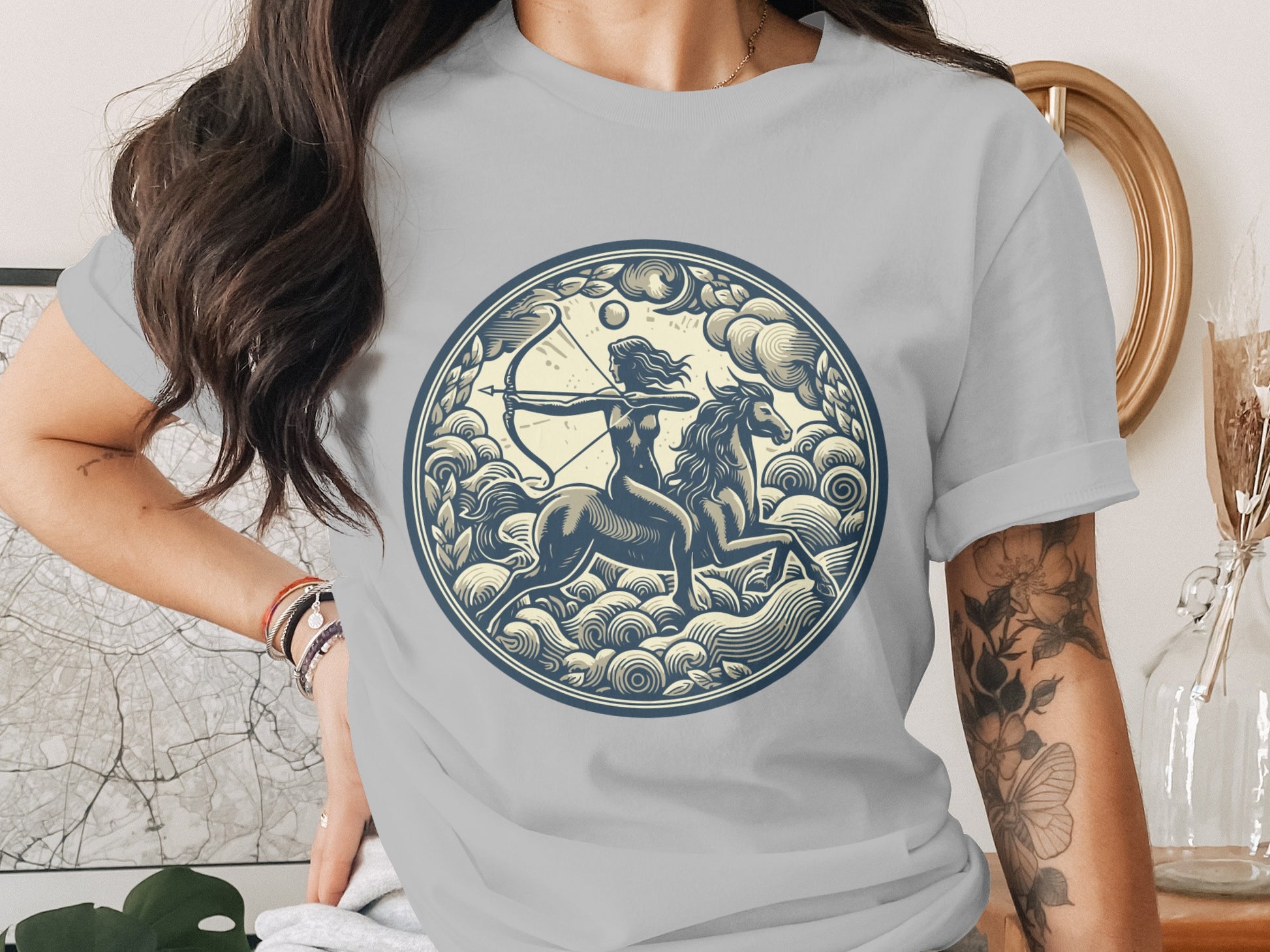 Artistic Centaur Archer Graphic Tee Shirt