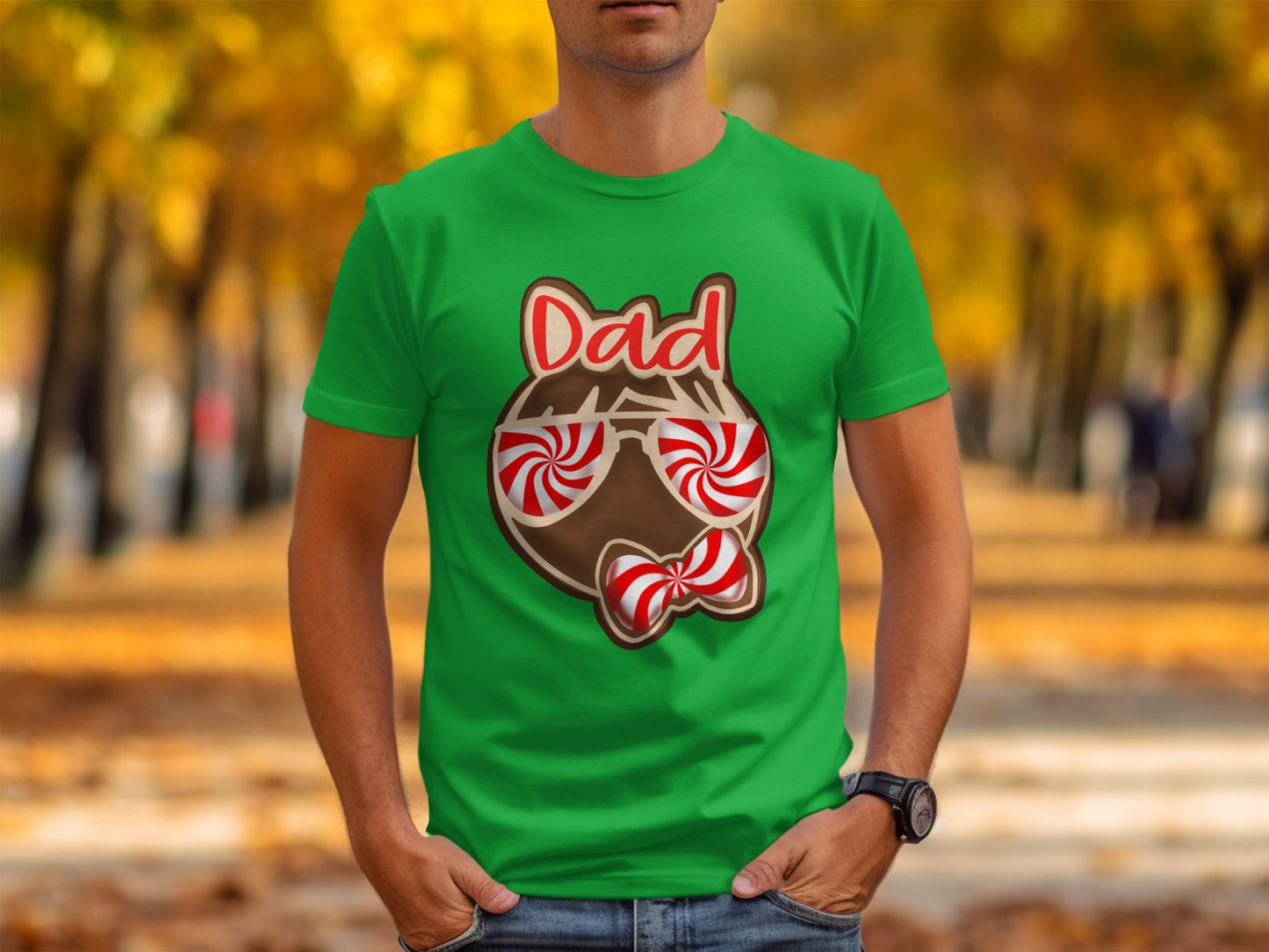 Fun Dad Candy Eyes Graphic Holiday T-Shirt