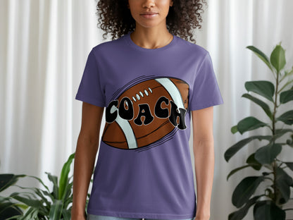 Football Coach Theme Tee for Sports Lovers