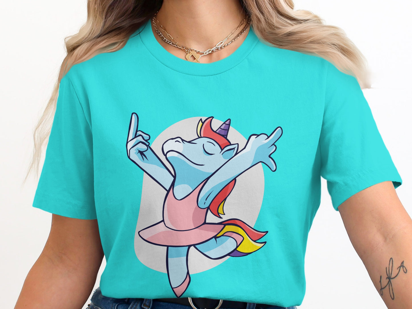 Graceful Unicorn Ballet Dancer Graphic Tee