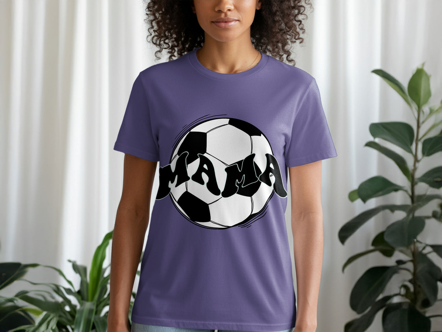 Soccer Themed Mama Graphic Tee Product