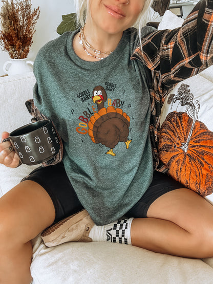 Gobble Baby Gobble Baby Thanksgiving Sweatshirt