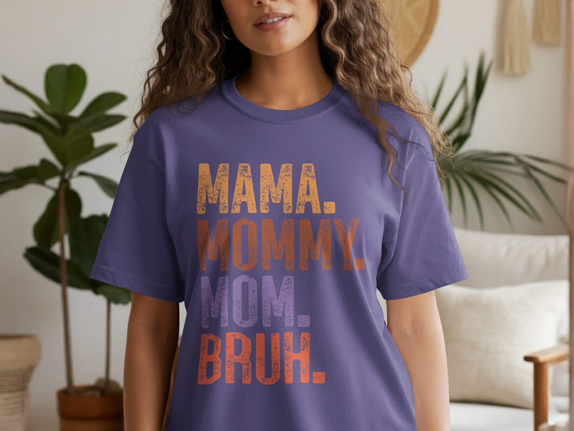 Mama Mommy Mom Bruh Graphic T-shirt for Women