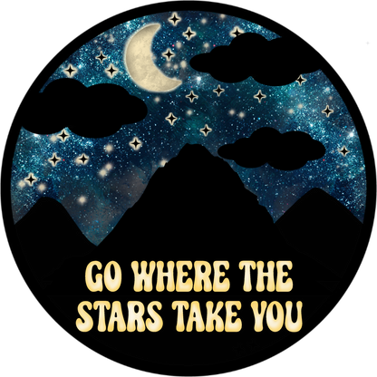 Go Where the Stars Take You Illuminated Night Sky Art