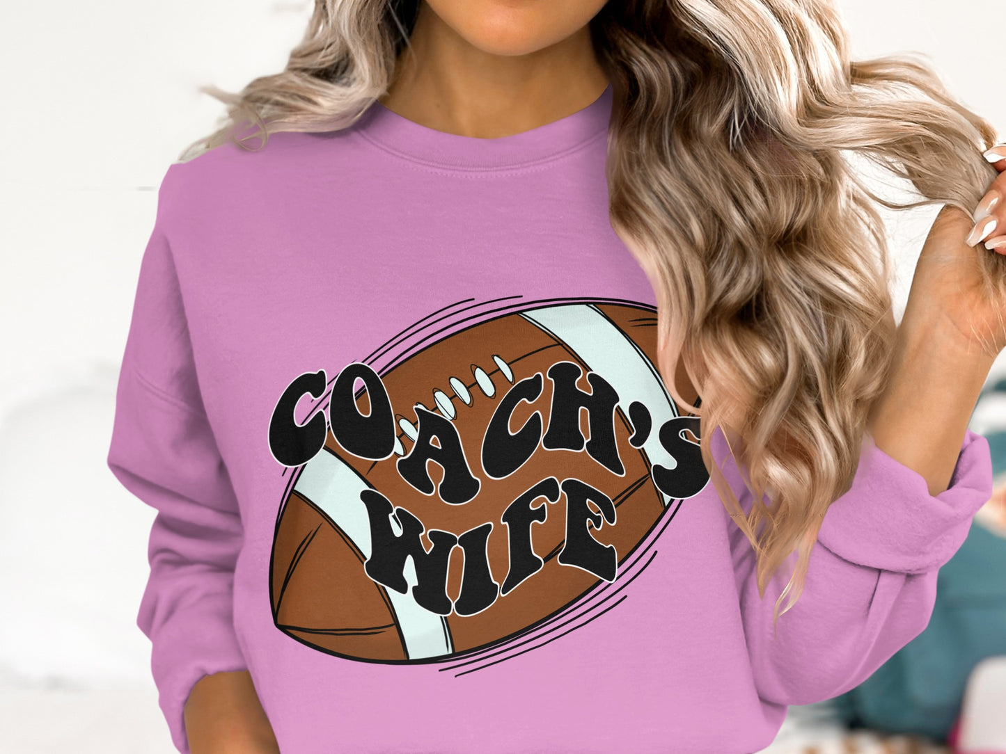 Coach's Wife Graphic Sweatshirt Football Apparel