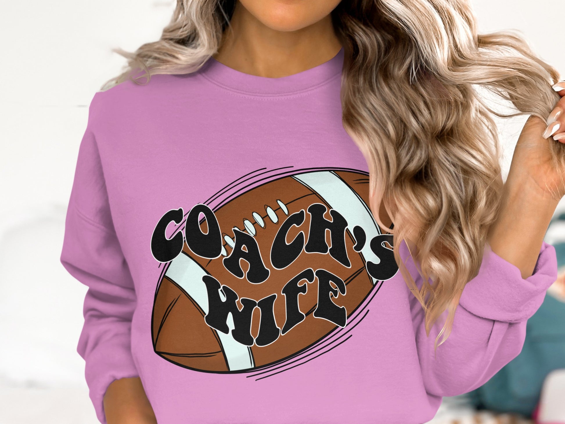 Coach's Wife Graphic Sweatshirt Football Apparel
