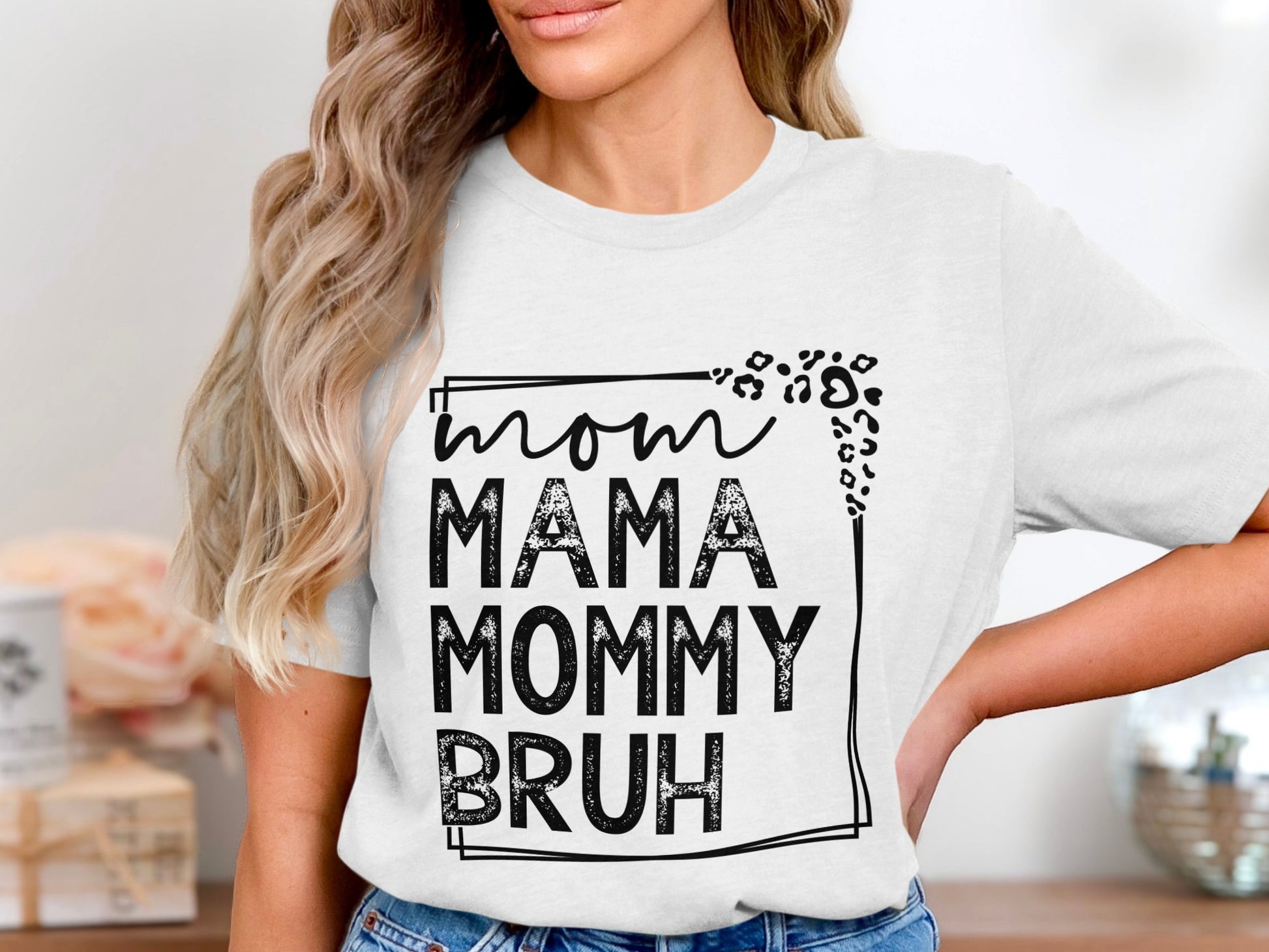 Mom Mama Mommy Bruh Graphic T-Shirt
