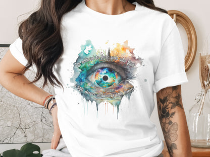 Addicted to Those Souls Colorful Eye Print Shirt
